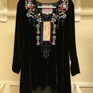 Johnny Was black tunic dress